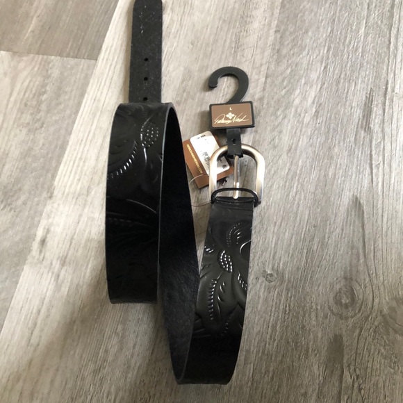 Patricia Nash Vietri Tooled Floral Black Leather Belt Size L NWT - Picture 16 of 16